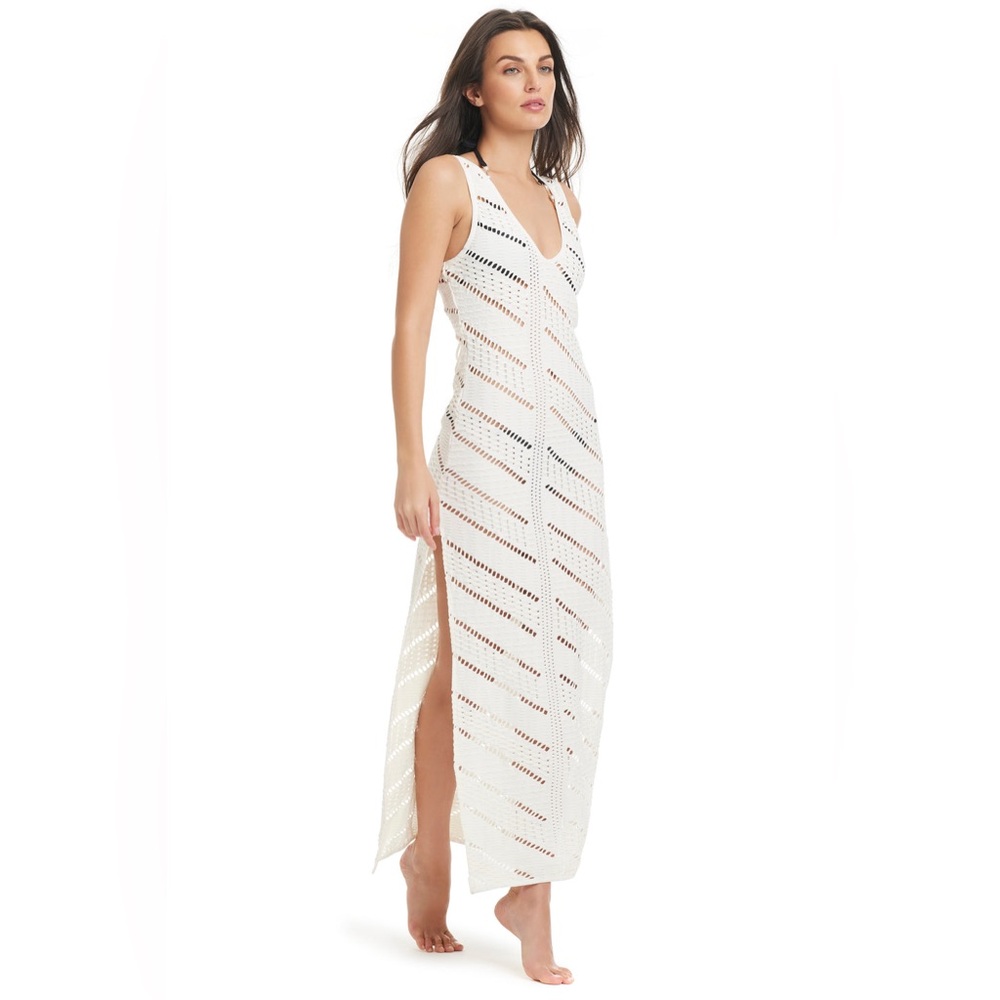 Red Carter Kore Crochet Maxi Cover-Up Dress | White | NWT